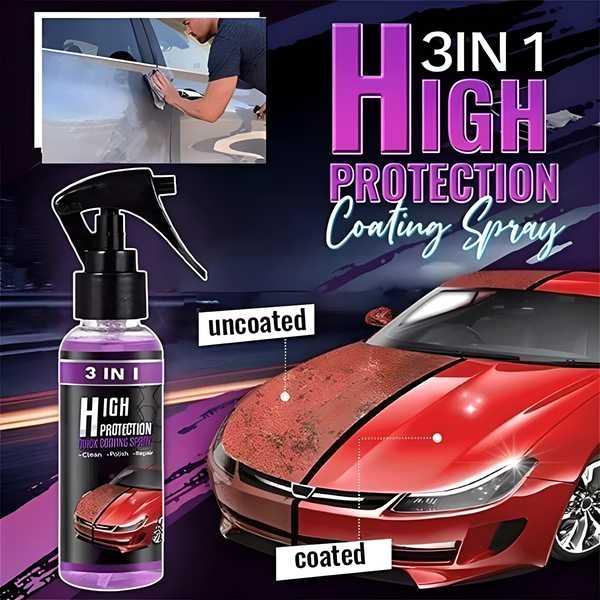 Hydrophobic Nano Coating Car Polish Spray (Pack of 2) – Scratch Remover, Water Repellent & High Gloss Protection for Cars, Bikes & Boats