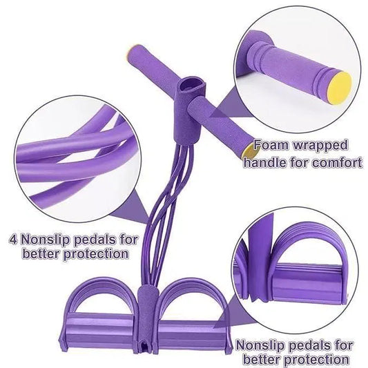 Yoga Pedal Puller Resistance Band – Full Body Fitness Toning Equipment for Home Workout & Stretching